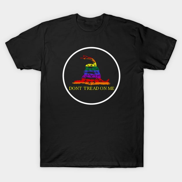 Rainbow Gadsden Flag T-Shirt by Shared Reality Shop